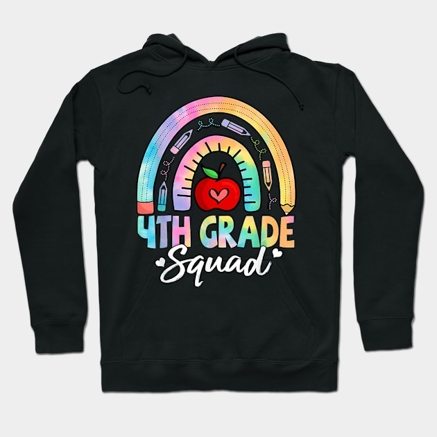 4th Grade Squad Back To School Fourth Grade Teacher Girls Hoodie by Davito Pinebu 